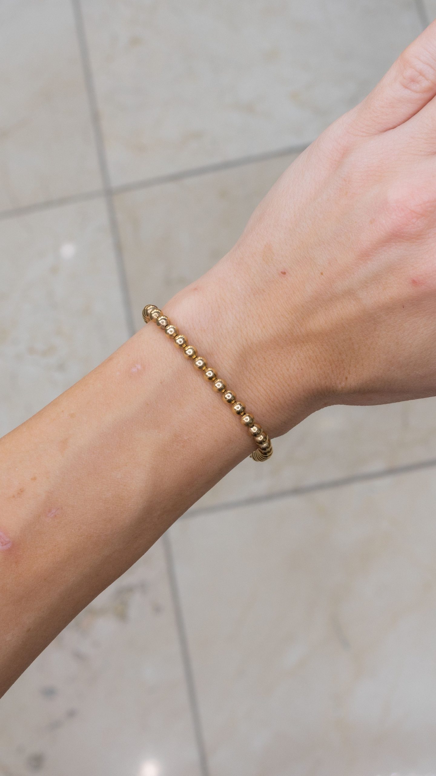 Gold beaded bracelets